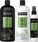 TRESemmé Pro Care Curls Shampoo and Conditioner Set Plus Flawless Curls Leave-In Conditioner Spray with Coconut Oil - Sulfate-Free Shampoo & Conditioner, Hair Care Gift Set for Women (3 Piece Set)