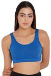 Intimacy Non Wired Non Padded High Coverage Sports Bra - CA15,Blue,40B