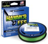 KastKing Hammer FFS Neutral Density UHMWPE Braided Fishing Line, Unique 9-Carrier Micro-Filament Round Braid, Colorfast, Super Smooth, Ultra Small Finesse Diameters, Neon Green, 15lbs, 300yds