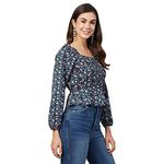 Rare Women's Solid Slim Blouse (EP7007_Navy Blue Medium)