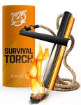 Fire Starter Survival Tool - All-in-One Flint and Steel Fire Starter Kit - Ferro Rod Fire Starter with 36" Waterproof Tinder Wick Rope and Steel Fire Striker - Patented Firestarter | Prepared4X