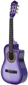 Alpha Classical Wooden Acoustic Cutaway Guitar with Capo, 34-Inch Size, Purple