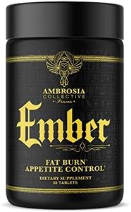 Ambrosia Ember™ Thermogenic Fat Burner & Appetite Support Supplement Pills for Healthy Weight Management, Appetite Support for Men and Women with CapsiMax™, African Mango, and CoQ10