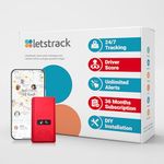 Letstrack Wired GPS Tracker for Car & Bike with - 24 * 7 Live Tracking | Anti-Theft Alarm | Engine On-Off Alerts | Unlimited Zone Alerts (Red GPS 36)