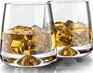 Mofado Crystal Whiskey Glasses in a Gift Box - Modern - 11oz (Set of 2) - Perfect Weight and Sturdy/Barware for Scotch, Borboun and Cocktails - Gifts for Men Birthday, Anniversary, Christmas