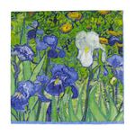 Caspari Van Gogh Irises Paper Luncheon Napkins, Green, Pack of 20