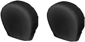 Explore Land Tire Covers 2 Pack - Tough Tire Wheel Protector for Truck, SUV, Trailer, Camper, RV - Universal Fits Tire Diameters 26-28.75 inches, Black