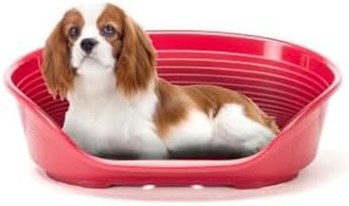 Ferplast Lit en Plastique Siesta Deluxe 6, pour Chiens et Chats, Dimensions: 70,5 X 52 X 23,5 Cm, bordeaux