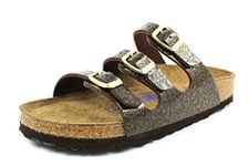 BIRKENSTOCK Women's Florida Birko-Flor Mules, Braun Myda Espresso, 3.5 UK