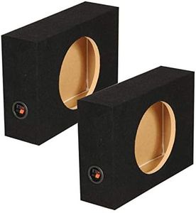 2 Q-Power Shallow Single 10" Sealed Truck Subwoofer Enclosure 5/8" MDF Sub Boxes