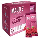 Maud's Instant Raspberry Tea (Insta Raspberry & Chill), 26ct. Solar Energy Produced Single Serve Raspberry Flavored Tea Instant Travel Stick Packs, Instantly Hot or Iced Tea, 100% California Tea Blend