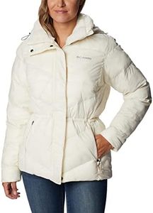 Columbia Peak To Park II - Chaqueta con capucha aislada para mujer, color gris tiza, talla 1X Plus