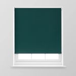 A.Unique Home Premium Trimmable Thermal Blackout Roller Window Blind in a Variety of Colours and Sizes Ideal for any Room - 4FT - Dark Green - 120cm (W) x 170cm (L) | 47.2" (W) x 66.9" (L)