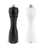 Peugeot PM24277 Tahiti Black Matte Pepper Mill and White Matte Salt Mill Set 8 Inch