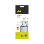 EKO Size F Bin Liners For Kitchen Bins - 40 - 60 Litre Capacity - Extra Strong Bags with Drawstring Tie Handles - 12 Bags,White