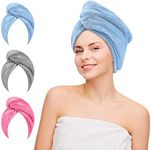 Hair Towel Wrap for Women, 3 Pack M