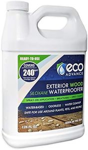 Eco Advance Exterior Wood Siloxane Odorless Spray-On Application Waterproofer, Waterproof Wood Sealer, Safe for Plants, Pets, and People, 1 Gallon