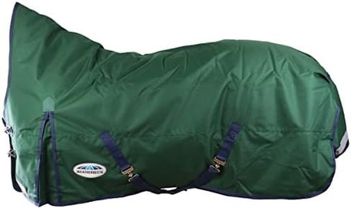 WeatherBeeta ComFiTec Plus Dynamic II High Neck Medium Horse Blanket, Hunter/Navy, 78"