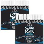 LANA & LUCA Liquid Chalk Marker Pen - White Dry Erase Marker - Chalkboard Signs, Windows, Blackboard, Glass (10 Pack) 3-6mm Reversible Tip, 3-3mm Fine Tip - (2 Pack, 10 pieces each)