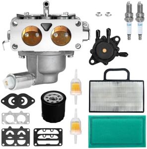 Upgraded 791230 Carburetor Kit - Compatible with B&S 445677 405777 406777 407777 20-25 HP 4 Cycle V-Twin Engine, J-Deere LA120 LA130 LA135 LA140 LA150 LA145 - Replaces 799230 699709 499804 MIA10632