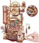 ROBOTIME 3D Wooden Puzzle Marble Run DIY Mechanical Model kit for Adults Steam Toys Unique Gifts for Kids