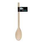 Chef Aid 10 Inch Spoon, Crafted From Sensibly Sourced WoodWooden Oval Spoon for Baking and Cooking, Hand Crafted, Non Stick Friendly Kitchen Essential, Beige