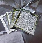 4X Modern Crystal and Mirror Coaster New Set of 4 Glitter Crushed Diamante Jewel 10X10CM UK