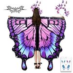 Butterfly Wings for Women Halloween Butterfly Costume Women Shawl Fairy Wings Ladies Cape Halloween Dress Up