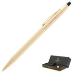 Personalized | Engraved Cross Classic Century Ballpoint Pen. Slim Pen for Everyday Use. Includes Gift Box for Graduation, Birthday, or Holiday Gift. (23K Gold Plated)