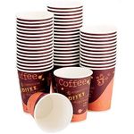 Leak-Free, Disposable 12 Oz Paper Coffee Cup Set, 200 Pack. BPA Free Hot Drink Cups For Teas, Lattes, Ciders and More At Kiosks, Shops, Cafes, and Concession Stands