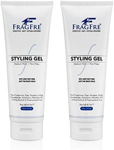 FRAGFRE Hair Styling Gel 8 oz (2-Pack Gift Set) Medium Hold - Fragrance Free Hypoallergenic - Irritation Free Styling Gel for Sensitive Skin - for Men Women Children - Gluten Free Vegan Cruelty Free