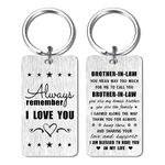 Gezxin Brother In Law Gifts Ideas- I Love My Brother In Law Birthday Keychain for Men- Favorite Brother-In-Law Wedding Christmas Valentine's Father's Day Presents