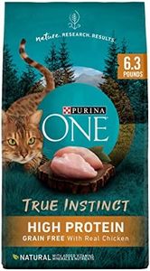 Purina ONE Natural, High Protein, Grain Free Dry Cat Food, True Instinct With Real Chicken - 6.3 Lb. Bag