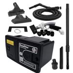InterVac RoadVac CS-RM with Kit, RV Vacuum, Compact Central Vacuum, Superior Central Vacuum Accessories, Wall-Mounted, W/ 35" Stretch Hose and VacPort