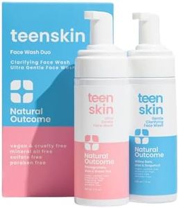 natural outcome Teen Skin Face Wash Duo | Gentle Foaming Daily Boys & Girls Kids Face Wash | Non-toxic Ingredients | Perfect for Teens Preteens & Kids Looking to Prevent Acne | Two 5 oz Bottles