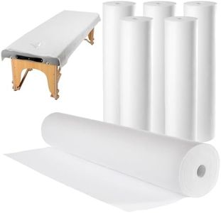 6 Rolls Disposable Bed Sheets 31" x 71" Massage Table Covers Non Woven Fabric Massage Bed Sheets Breathable Bed Cover for Spa Massage Beauty Tattoos Waxing Table (White-300Pcs)