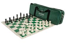 US Chess Federation Supreme Triple Weighted Chess Set Combo - Green