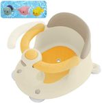 Baby Bath Seat for Babies 6 Months & Up, Bath Seats for Babies Sitting Up, 3 Baby Bath Toys, Open Design, Non-Slip, Compact Toddler Bath Seat.