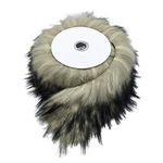 Furryvalley Faux Fur Trim Raccon Fox Fur Ribbon Craft Furry Stripe for Slippers Slides Fringe 2 Yards (Gray)