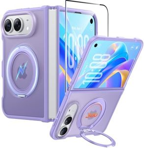FNTCASE for iPhone Duo Case with 360 Spin Magnetic Stand Light Purple
