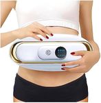 KTMAC Far Infrared Fat Burning Waist Belt,Plug-in Abdominal Massager Machine Hot Belt,Electric Heat Vibration Waist Belt, Waist Massager Vibrating Slimming Belt,Wireless Slimming Massage Belt (White)