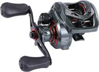 Sougayilang Baitcasting Reel – Lightweight Graphite Frame – 9 + 1 Anti-Reverse Ball Bearings, 8.0:1 High-Speed Gear Ratio Fishing Reel- Black- Right