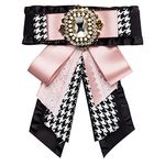 Sunvy vintage British Brooch Pin Crystal Scorpion Bohemia Pre Neck Tie Wedding Party Bow For Women Girls Student Bow Tie