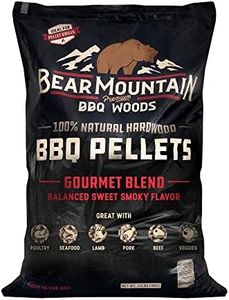 Bear Mountain Premium Woods 100% All Natural Hardwood Pellets, Gourmet Blend for Pellet Smokers, or Any Outdoor Grill Rich, Smoky Wood, 20 Pound Bag