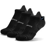 BRISIRA Coolmax Bamboo Viscose Compression Running Socks 3 Pairs Ankle Low Cut Athletic Anti Blister Cushioned Seamless Odor Control