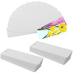 Belle Vous 300 Pack Blank White Paper Card Bookmarks - 15 x 5cm / 6 x 2 inches - Book Markers with Hole for a Tassel - Bookmark Set for Reading, DIY & Gifts - for Kids/Children, Men & Women