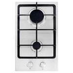 Cookology 30cm Built-in Domino Gas Hob - Cast-Iron Pan Stands - Flame Failure Safety - Rotary Auto-Ignition - LPG Conversion Kit - Stainless Steel
