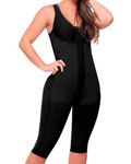 Fajitex Fajas Colombianas Reductoras y Moldeadoras High Compression Garments After Liposuction Full Bodysuit 023750 (Black, X-Large)