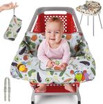 Shopping Cart Cover for Baby PILLANI, High Chair Cover for Restaurant Seat, Grocery Cart Cover for Baby Girl and Boy, Cotton Buggy Covers for Babies, Toddler Shopping Cart Cover