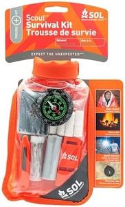 SOL® Scout Survival Kit Watertight Dry Bag Survival Blanket Fishing Kit Sewing Kit Compass Signal Mirror Fire Light Starter Kit Hiking Hunting Backpacking Walking Outdoor Emergency Search and Rescue